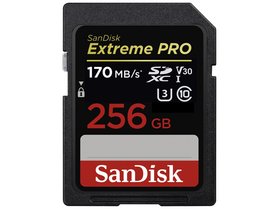 SanDisk 256GB SDXC Extreme Pro pamäťová karta, UHS-I, V30, U3 (183532)