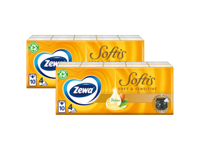 Zewa Softis Soft&Sensitive papirne maramice, 4 slojne, 2x10 kom
