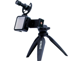 Synco Vlogger Kit 2 für Smartphones (Mikrofon, Mini-LED, Mini-Stativ) (SY-VKIT-2)