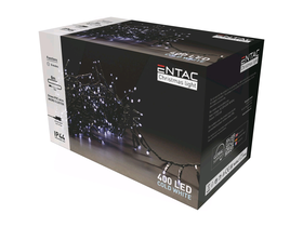Entac ECL-M400CW Božićni vijenac IP44 klaster svjetlosni niz 400 LED 6400k