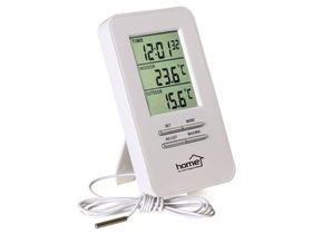 Home HC 12 Vezetékes külső-belső hőmérő, órával