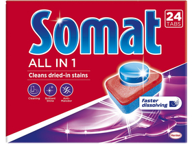 Somat All in One tablete za pomivalni stroj, 24 kos