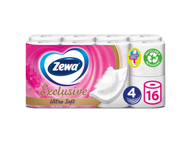 Zewa Exclusive 4-lagiges Toilettenpapier, Ultra Soft, 16 Rollen