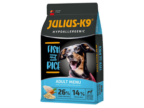 JULIUS K-9 HighPremium Hypoallergenes Hundetrockenfutter, Adult, Fisch und Reis, 12kg