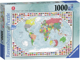 Ravensburger Mapa sveta s 1000 dielikmi puzzle (4005556152537)