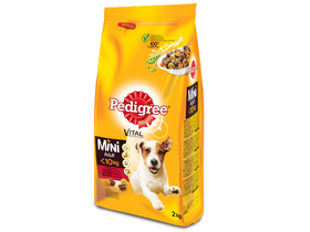 PEDIGREE Mini suha hrana za pse, govedina-povrće, 2 kg