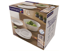 Luminarc Cadix 19-teiliges Geschirr, weiß