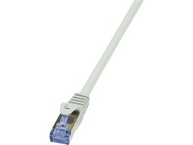 LOGILINK S / FTP kábel (Cat7, meď, 600 MHz, RJ45, Cat6a, 5 m, AWG26, dvojité tienenie, CQ4072S, šedý)