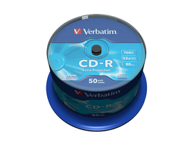 CD Disk Verbatim 700 MB, 80min, 52x, (DataLife) 50kom