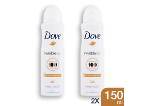 Dove Invisible Dry antiperspirant, 2x150 ml