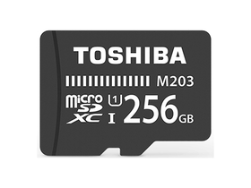 Toshiba M203 256GB microSD SDXC memóriakártya, Class10 UHS-I U1 + adapter