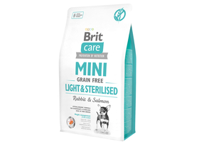 Brit Care Mini Light and Sterilized suché krmivo pre psov, losos/zajačina, 2kg