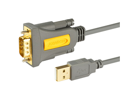 Axagon ADS-1PS USB 2.0 linijski adapter, RS 232, 1.5m, zlatni