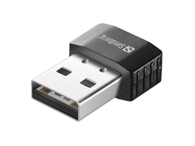 Sandberg Network Wifi Adapter - Micro WiFi USB Dongle (USB; 650Mbps, 2.4GHz/5GHz, Max.: 20m; schwarz)