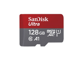 SanDisk 128GB Ultra microSD карта с памет, A1, клас 10, UHS-I (186502)