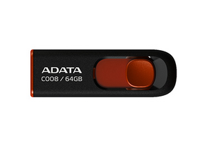 Adata C008 64GB USB 2.0 memorija, crna-crvenna