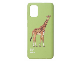 Cellect GoGreen obal pro Samsung A71, zelený, vzor žirafa