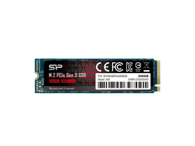 Silicon Power SSD – 256 GB A80 (r: 3400 MB/s; w: 3000 MB/s, NVMe 1.3-Unterstützung, M.2 PCIe Gen 3x4)