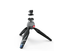 Manfrotto Pixi Xtreme Mini tripod mit Gopro Adapter, schwarz