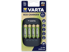 Varta Eco akkumulátor töltő + 4xAA, 2100 mAh, R2U