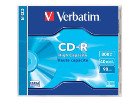 CD disk Verbatim 800 MB, 90min, 40x, u normalnoj kutiji