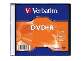 Verbatim DVD-R 4,7 GB, 16x, vékony tokban