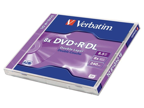 Verbatim DVD + R 8,5 GB, 8x, "Double Layer", v normálním pouzdře