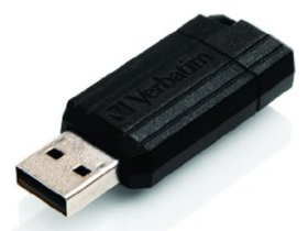 USB memorija, 64GB, USB 2.0, 10/4MB/sec, VERBATIM "PinStripe", crna
