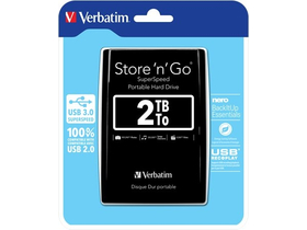 Verbatim Store 'n' go 2TB USB 3.0 Externí pevné disky, cerná