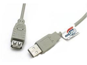 Wiretek USB A-A кабел, 3 м (мъжки/женски)