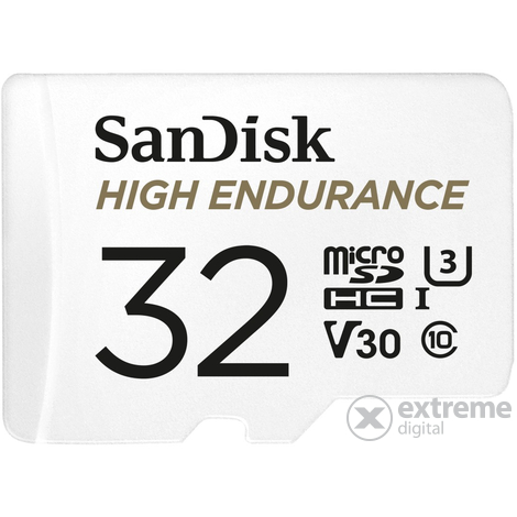 Sandisk 32GB MicroSDHC memóriakártya, 100 MB/S,C10,U3,V30