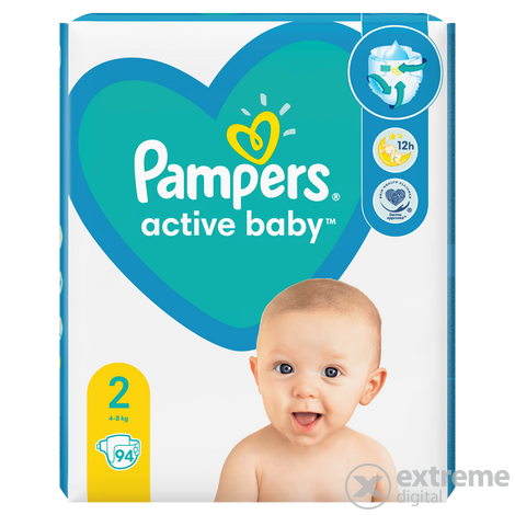 Pampers Active Baby Jumbo Pack pelenka, 2-as méret, 94 db