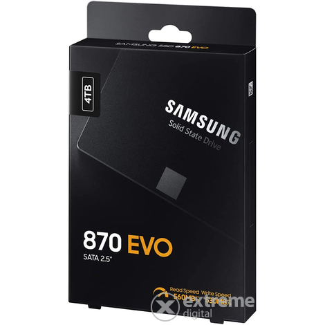 Samsung 870 EVO 4TB SATA 2,5" Solid State Drive (SSD) (MZ-77E4T0B/EU), intern