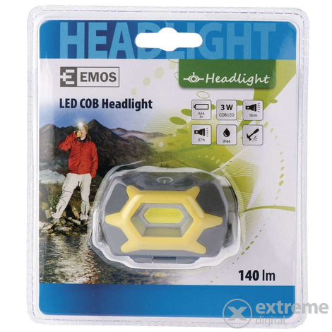 Emos naglavna lampa LED cob 3w 3xaaa