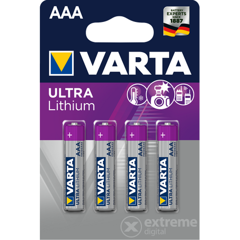 Varta Ultra Lithium AAA mikroelem 4db