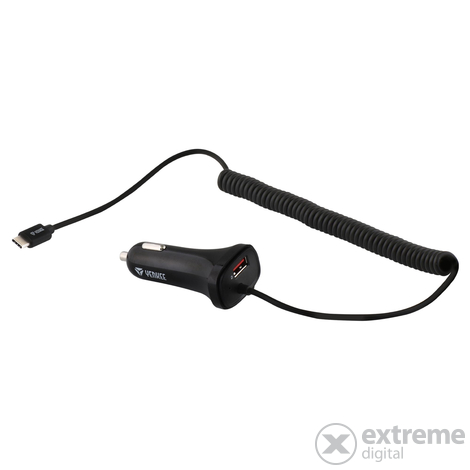 Yenkee YAC 2014 USB C car charger QC 3.0 autós telefon töltő
