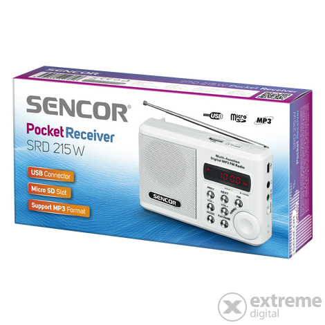 Sencor SRD 215 radio, bijeli