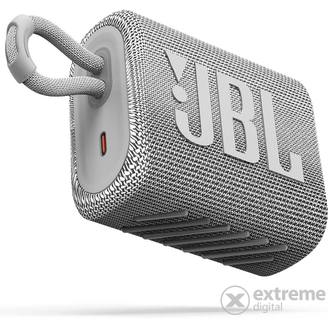 JBL GO 3 vízálló hordozható bluetooth hangszóró, fehér