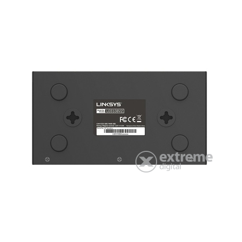 Linksys LGS108-EU-RTL fekete 8 portos üzleti asztali gigabit switch