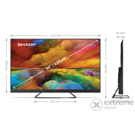SHARP 50EQ3EA QLED 4K Ultra HD, Android Smart LED TV, 126 cm