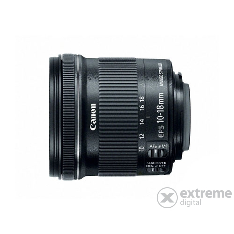 Canon 10-18/4.5-5.6 IS STM EF-S objektiv + senčnik in krpica