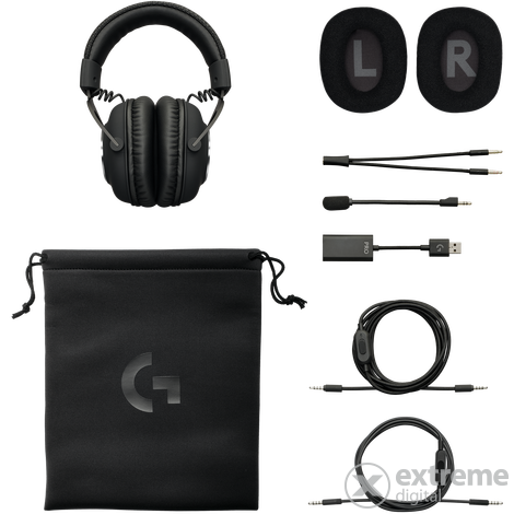 Logitech G Pro X gamer slušalice sa mikrofonom, crna