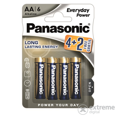 Panasonic Everyday Power LR6EPS-6BP-4-2F AA alkáli elem (6db)