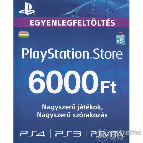 Playstation Network Card - 6000Ft feltöltőkártya