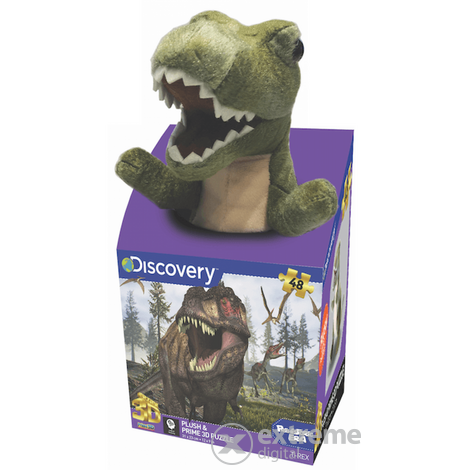 Tyrannosaurus 48 darabos 3D puzzle plüss játékkal