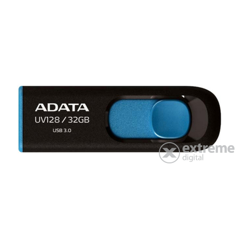 Adata UV128 32GB USB 3.0 USB kľúč, čierny-modrý