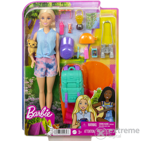Barbie Camping Malibu játék szett, 12 kiegészítő