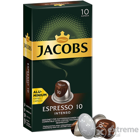 Jacobs Espresso 10 Intenso Nespresso kompatibilis kávékapszula, 10 db
