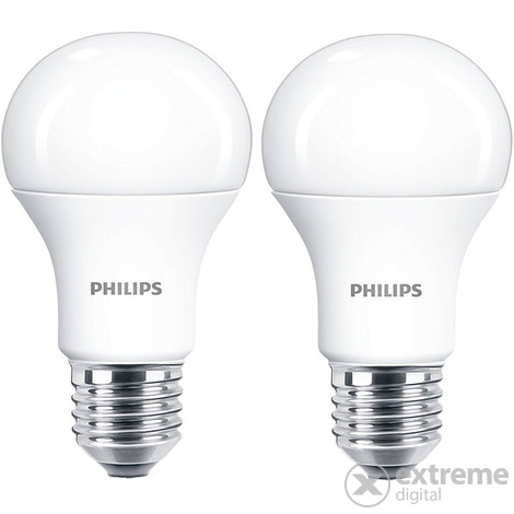 Philips E27 LED izzó, 2 db/csomag