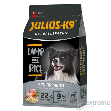 JULIUS K-9 HighPremium Hypoallergenic suha hrana za pse, Senior/Light, jagnjetina i riža, 12kg
